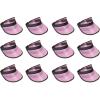 Beistle Cerise Hot Pink Dealer’s Visors – 12 Pack, Transparent Plastic Sun Visors with Black Band, Lightweight Headwear for Events, Themed Celebrations & Group Activities, One Size Fits Most Adults