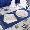 Beistle 16 Piece 9″ Winter Wonderland Snowflake Party Supplies Paper Plates for Christmas Holiday