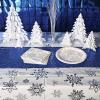 Beistle 2 Piece Snowflake Tablecovers, 54″ x 108″, Plastic Winter Themed Tablecloths