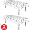 Beistle 2 Piece Snowflake Tablecovers, 54″ x 108″, Plastic Winter Themed Tablecloths