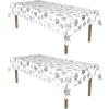 Beistle 2 Piece Snowflake Tablecovers, 54″ x 108″, Plastic Winter Themed Tablecloths