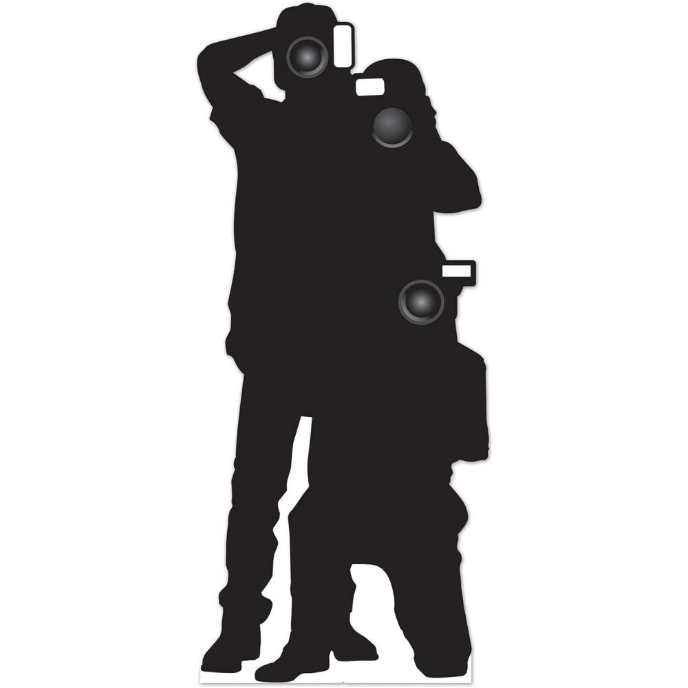 image:imageBeistle Hollywood Party Decoration Bundle 2 Paparazzi StandUps and Red Carpet Runner Movie Night amp Award Show Dcor Photo Props Celebrity Entrance Decorations for Prom Galas and VIP Events