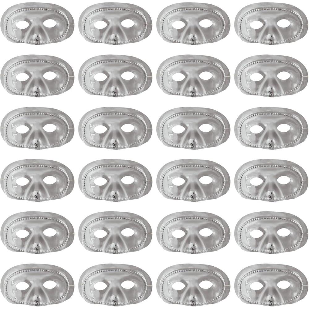image:imageBeistle Silver Metallic Half Masks 24 Pieces In Package