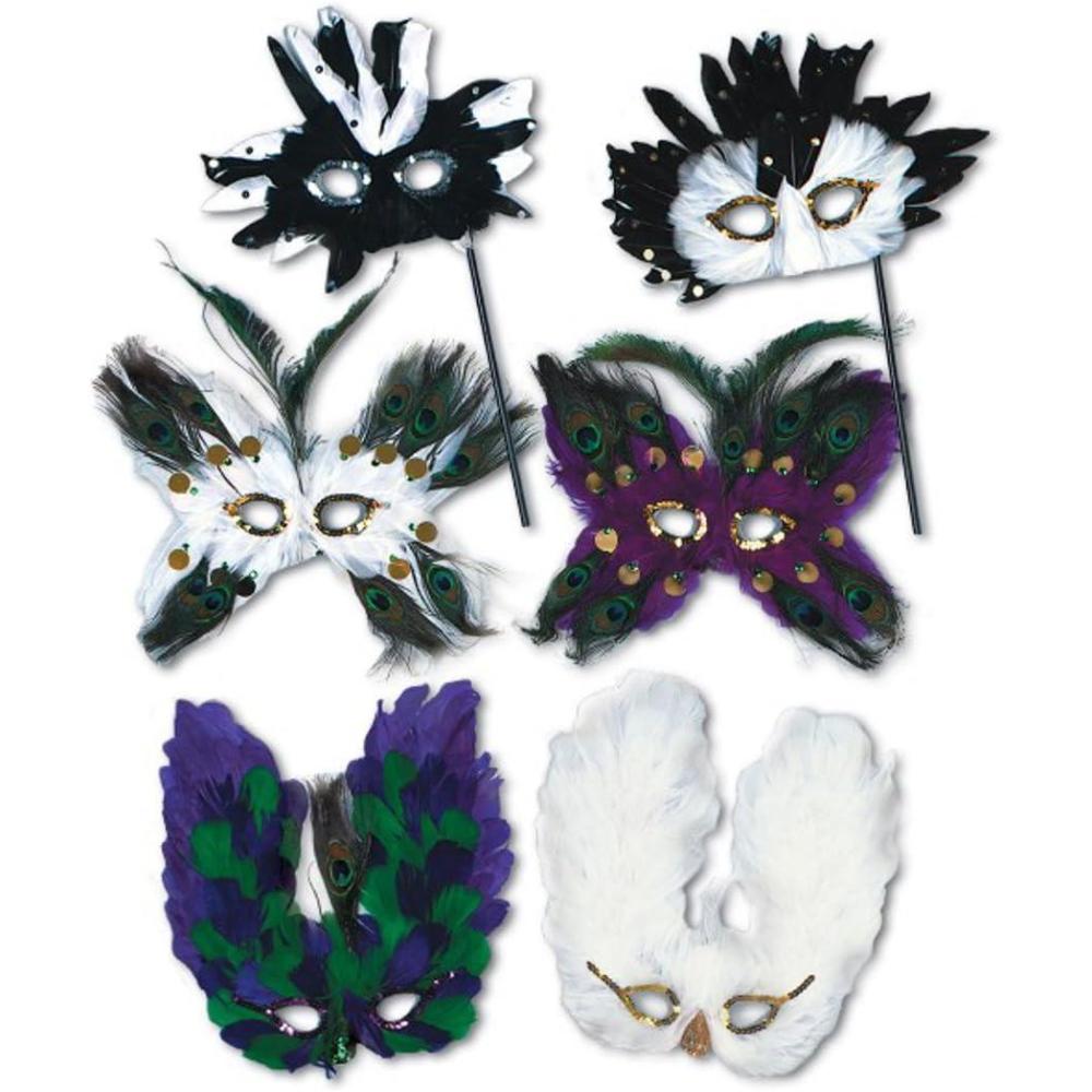 image:imageBeistle Ultima FanciFeather Masks Pack of 12