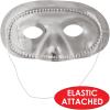 Beistle Silver Metallic Half Masks, 24 Pieces In Package