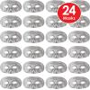 Beistle Silver Metallic Half Masks, 24 Pieces In Package