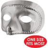 Beistle Silver Metallic Half Masks, 24 Pieces In Package