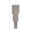 Beistle Silver New Year’s Party Decoration Bundle – 3-Tier Shimmering Foil Chandelier and “Happy New Year” Tassel Streamer Set, Elegant Hanging Décor for NYE Parties, Celebrations, Banquets & Events