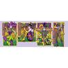 Beistle Mardi Gras Masquerade Mime Cutouts 4/Pkg