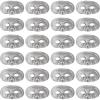 Beistle Silver Metallic Half Masks, 24 Pieces In Package