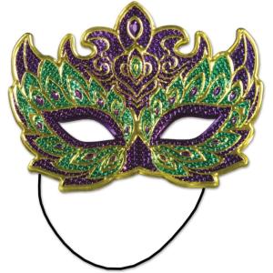 Beistle 60056 Mardi Gras Costume Mask, Multicolor