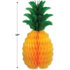 Beistle Tropical Décor Bundle – 2 Tissue Pineapple Centerpieces and 4 Fabric Monstera Palm Leaves, Vibrant Luau Party Decorations for Summer Events, Tiki Themes, Beach Parties & Island Celebrations