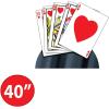 Beistle Casino Royal Flush Stand Up Decoration – 4.25′ – White and Red