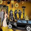 Beistle Gangster Car Stand-Up, Large 1920s Decade Cardboard Decoration, Photo Prop Backdrop for Roaring 20s and Great Gatsby Parties, Proms and Events, 3’ 6.25” x 10’