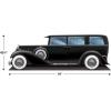 Beistle Gangster Car Stand-Up, Large 1920s Decade Cardboard Decoration, Photo Prop Backdrop for Roaring 20s and Great Gatsby Parties, Proms and Events, 3’ 6.25” x 10’