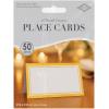 Beistle Gold Border Place Cards – 50 Pack, Folded Table Name Cards with White Center & Metallic Frame, Printed Cardstock Seating Markers for Weddings, Formal Events, Banquets & Celebrations, 2″ x 4″
