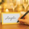 Beistle Gold Border Place Cards – 50 Pack, Folded Table Name Cards with White Center & Metallic Frame, Printed Cardstock Seating Markers for Weddings, Formal Events, Banquets & Celebrations, 2″ x 4″