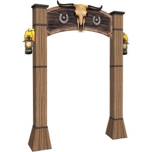 Western 3D Archway Decoration – 7.5′ – Brown