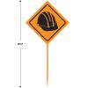 Beistle, 2 1/2-Inch, Orange/Black Construction Sign Food Picks