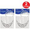 Beistle 2 Piece Silver Glittered Metal Happy 21st Birthday Headbands With Attachable Combs