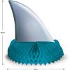 Beistle 3 Piece Shark Theme Party Supplies Birthday Decorations Table Centerpieces, Gray/Blue, 6.75 x 6.25