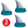 Beistle 3 Piece Shark Theme Party Supplies Birthday Decorations Table Centerpieces, Gray/Blue, 6.75 x 6.25