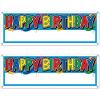 Beistle , 2 Piece Happy Birthday Sign Banners, 5′ x 21″