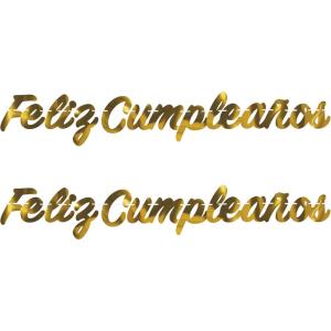 Beistle 2 Piece 10″ x 5′ Feliz Cumpleanos Banners, Spanish Happy Birthday Party Decorations
