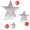 Beistle 3-D Foil Star Centerpieces – 6 Gold & Silver Metallic Table Decorations for Milestone Birthday Parties, Award Nights, New Year’s Eve, Graduations, Event Displays & Photo Props, 3”, 5.5” & 8”