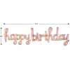Beistle Rose Gold Birthday Décor Bundle – 12 Metallic Balloon Weights & Script “Happy Birthday” Balloon Streamer, Elegant Modern Celebration Decorations for Chic Parties, Events & Special Occasions
