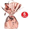 Beistle Rose Gold Birthday Décor Bundle – 12 Metallic Balloon Weights & Script “Happy Birthday” Balloon Streamer, Elegant Modern Celebration Decorations for Chic Parties, Events & Special Occasions