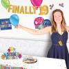 Beistle 2 Piece Elegant Gold Finally 19 Birthday Banners, 7.5” x 3’, Bday Party Decorations, Milestone Celebrations