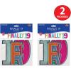 Beistle 2 Piece Elegant Multi-Color Finally 19 Birthday Banners, Bday Party Decorations, Milestone Celebrations