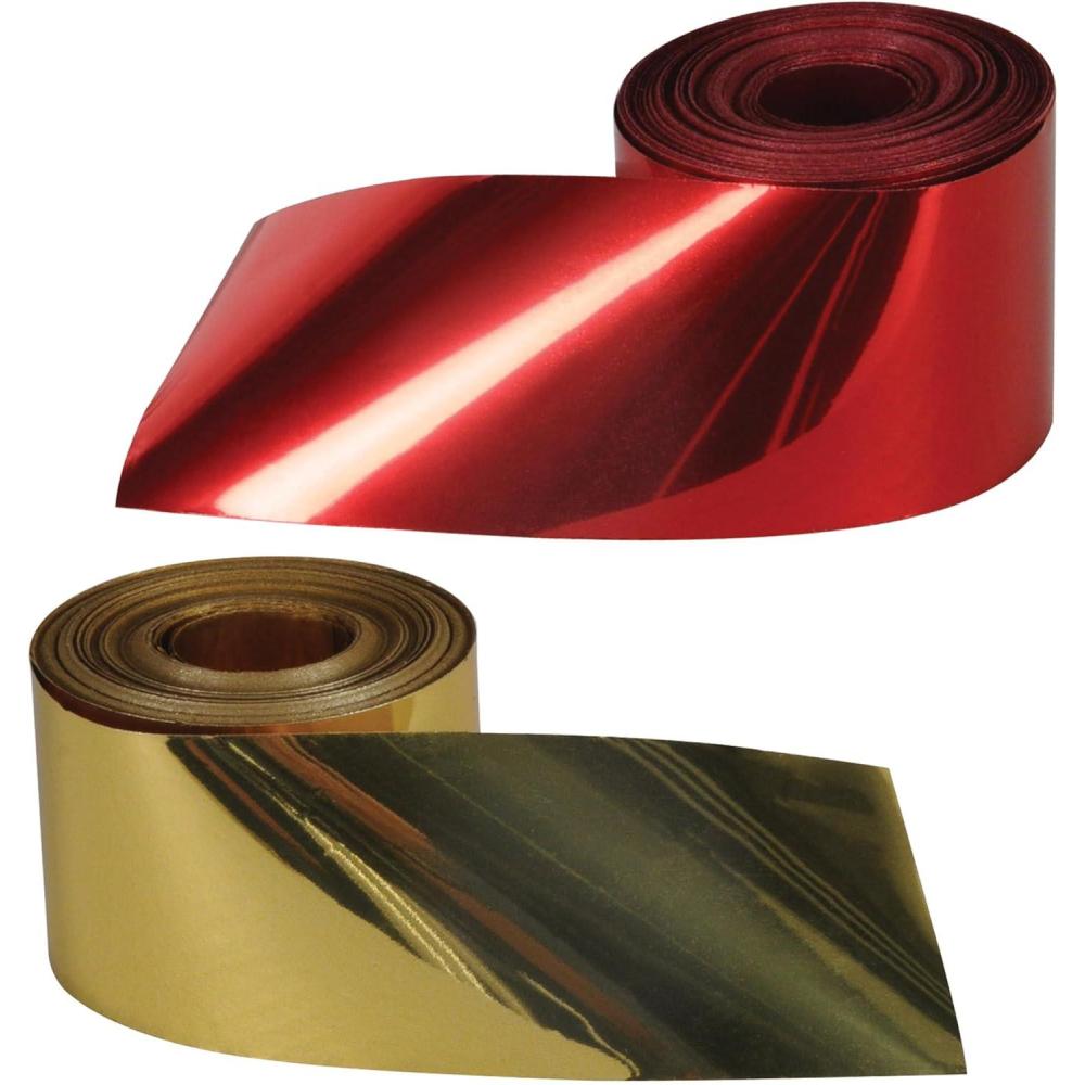 image:imageBeistle Metallic Streamer Bundle  Pack of 2 Red amp Gold Foil Party Streamers Bulk Rolls for Large Holiday Events Birthdays Anniversaries Weddings Graduations amp Decorative Displays 2 x 200