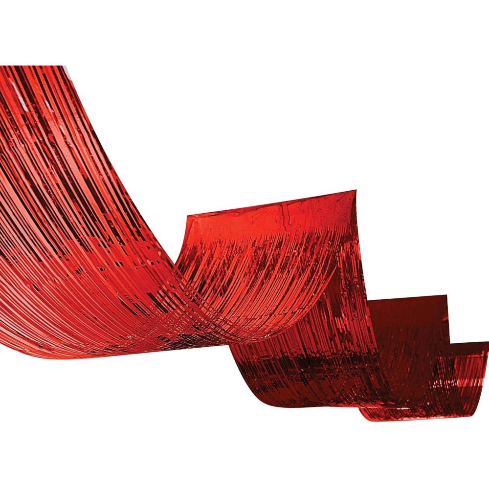 image:imageBeistle Red Metallic Fringe Ceiling Curtain 1Ply Shimmer Streamer Decoration with DoubleSided Tape Hanging Ceiling amp Wall Dcor for Parties Banquets Photo Backdrops amp Event Styling 19 x 16