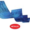 Beistle Blue Metallic Fringe Ceiling Curtain – 1-Ply Shimmer Streamer Decoration with Double-Sided Tape, Hanging Ceiling & Wall Décor for Parties, Banquets, Photo Backdrops & Event Styling, 19½” x 16′