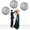 Beistle Disco Ball Wall Decorations – 3 Pack, Large Silver Foil Disco Cutouts, 1970s Retro Dance Party Décor for Seventies Themes, New Year’s Eve Celebrations, Birthdays & Photo Backdrops, 21″ & 27½”