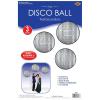 Beistle Disco Ball Wall Decorations – 3 Pack, Large Silver Foil Disco Cutouts, 1970s Retro Dance Party Décor for Seventies Themes, New Year’s Eve Celebrations, Birthdays & Photo Backdrops, 21″ & 27½”
