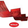Beistle Red Metallic Fringe Ceiling Curtain – 1-Ply Shimmer Streamer Decoration with Double-Sided Tape, Hanging Ceiling & Wall Décor for Parties, Banquets, Photo Backdrops & Event Styling, 19½” x 16′