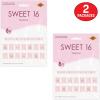 Beistle Sweet 16 Streamers – 2 Pack, Pink & Gold Sweet Sixteen Pennant Banners, Cardstock Flag Garlands with Ribbon for Birthday Parties, Wall Décor, Photo Booth Backdrops & Event Displays, 6″ x 8′