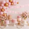Beistle Sweet 16 Streamers – 2 Pack, Pink & Gold Sweet Sixteen Pennant Banners, Cardstock Flag Garlands with Ribbon for Birthday Parties, Wall Décor, Photo Booth Backdrops & Event Displays, 6″ x 8′