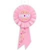 Beistle Best Mom Ever Rosettes – 2 Pack, Pink Award Rosette Pins, Decorative Rosettes with Ribbon Tails for Mother’s Day Celebrations, Appreciation Events, Photo Displays & Décor Accents, 3¼” x 6½”