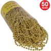 Beistle Gold Party Beads – 50 Pack, Bulk Plastic Bead Necklaces, Lightweight Costume Accessories for Mardi Gras, New Year’s Eve, Themed Parties, Stage Styling, Photo Booth Props & Event Décor, 33”