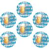 Beistle 6 Piece Pinback Bavarian Oktoberfest Buttons for German Theme Beer Festival Party Favors