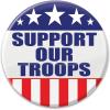 Beistle BT016 Patriotic”Support Our Troops” Cardstock Button, Multicolor