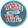 Beistle World’s Best Wife Satin Button