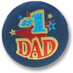Beistle #1 Dad Satin Button