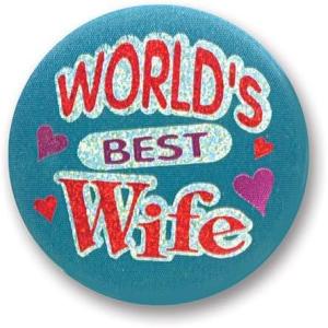 Beistle World’s Best Wife Satin Button