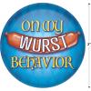 Beistle 6 Piece 2″ Metal On My Wurst Behavior Bavarian Oktoberfest Button Pins German Themed Party Supplies