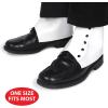 Beistle White Plastic Spats with Black Metal Snap Buttons, Fancy Dress Costume, Classic Mobster & Gangster Shoe Accessory for 1920’s Themed Parties, 2 Pairs